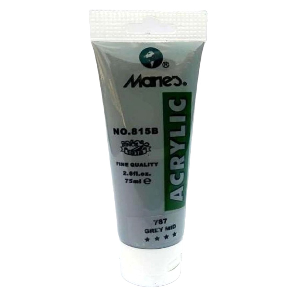 [6901893009894] Maries Acrylic Paint - 75ml No. 787 - Grey Mid