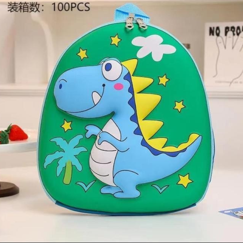 3D Text Design School Bag - Assorted Colour