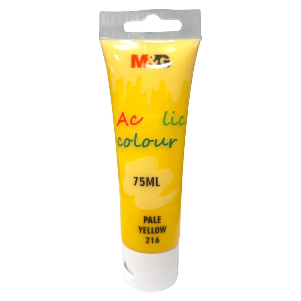 M&G Acrylic Paint 75ml - No.216 - Pale Yellow