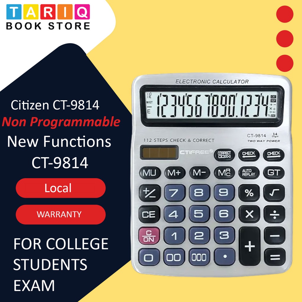 Citizen Superior Calculator - 112 Steps Check - No. CT-9814