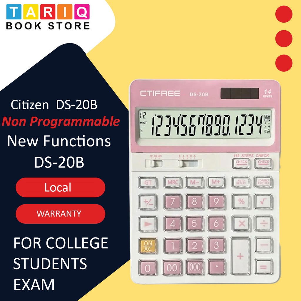 [6927729000200] Citizen Superior Calculator - 14 Digits - No. DS-20B