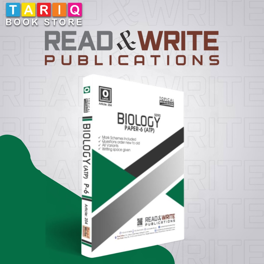 [9789697440825] Read & Write O Level Biology Past Paper Topical Paper 4 ATP (2008 - 2019) - By M. Shahid - No. 204