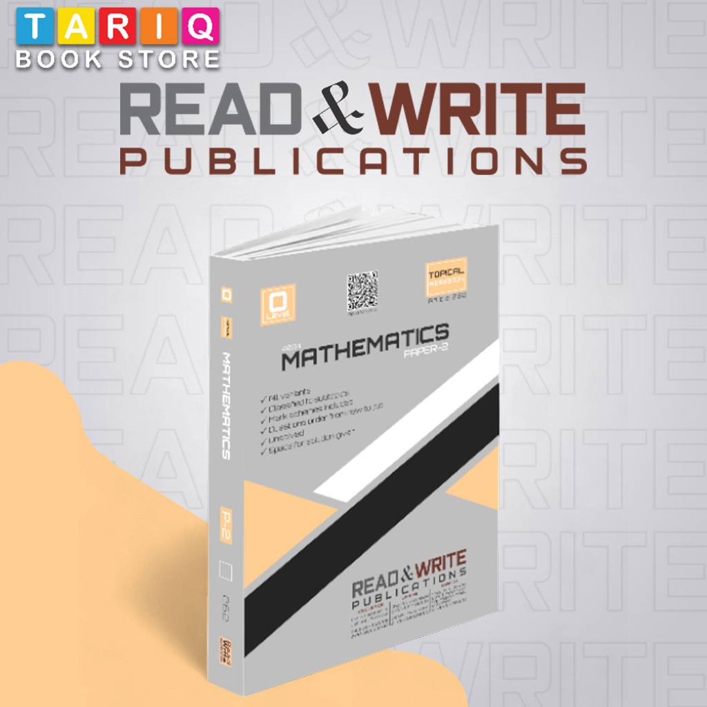 Read & Write O Level Mathematics Paper 2 Topical Workbook (Year: Updated till 2024 ) - By Editorial Board - No. 262