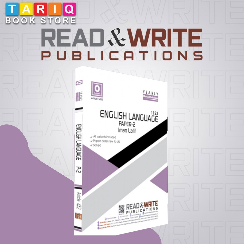 Read & Write O Level English Language Paper 2 Topical Worked Solution (Year: 2010 - 2020) - By Imran Latif - No. 452