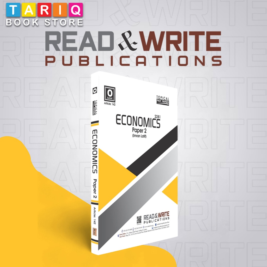 Read & Write O Level Economics Paper 2 Topical Past Papers (Edition: 2023 By Imran Latif - No. 142