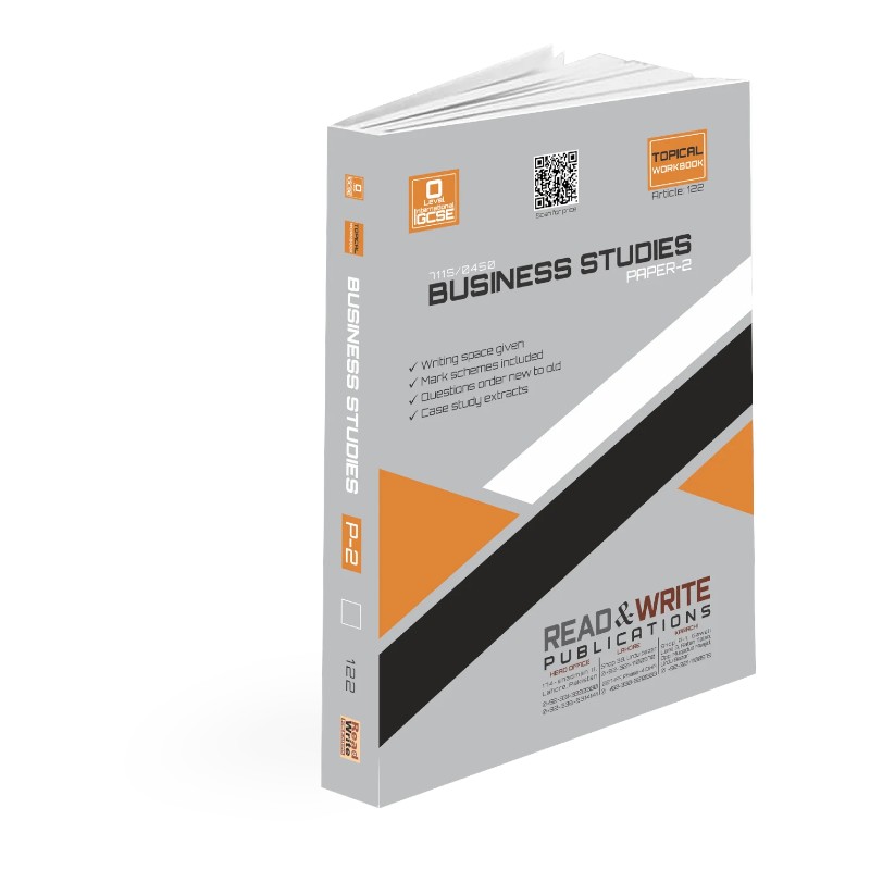 Read & Write O Level Business Studies Paper 2 Topical Workbook (Year: 2008 - 2019) - By Editorial Board - No. 122