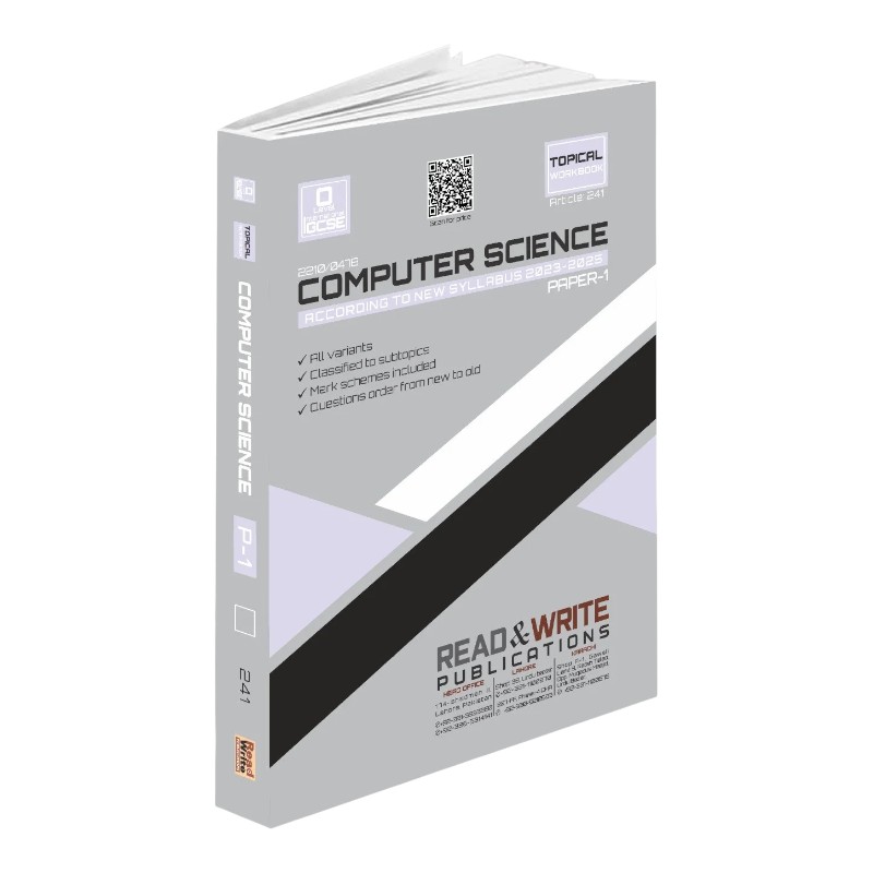 Read & Write O Level Computer Science Paper 1 Work Book Series (Year: 2015 - 2024) - By Editorial Board - No. 241