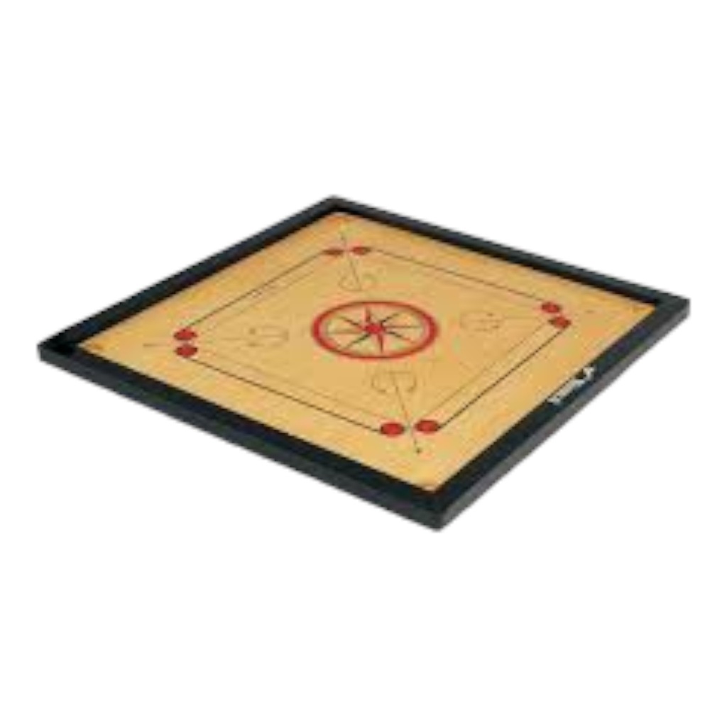 Wooden Carrom Board - Medium With Dice