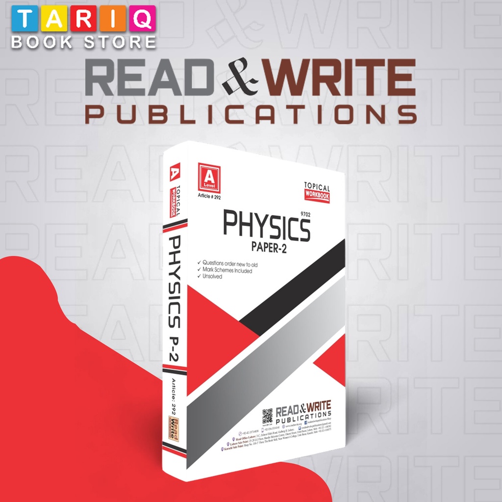 Read & Write A Level Physics Paper 1 Topical MCQs (Updated Till 2021) - By Editorial Board - No. 291