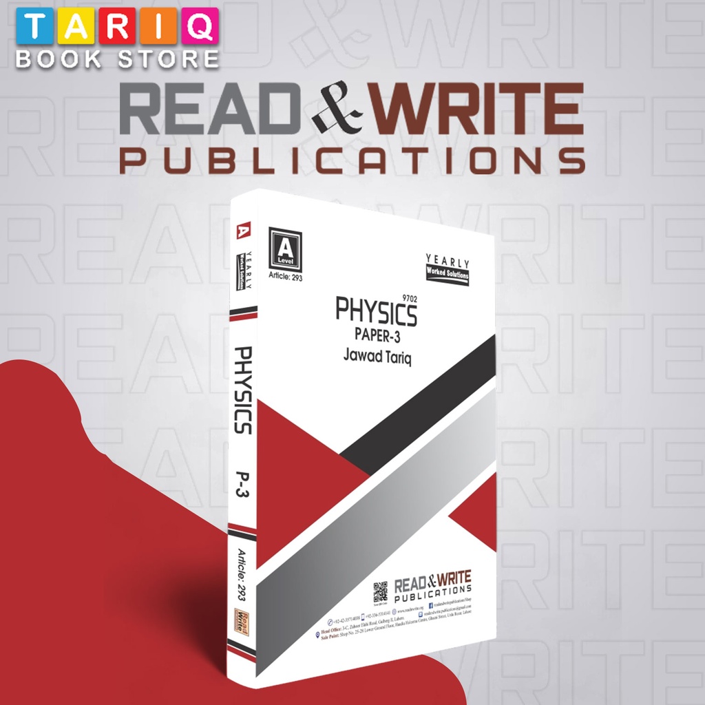 Read & Write A Level Physics Paper 3 Yearly Worked Solution (2010-2018) - By Jawad Tariq - No. 293