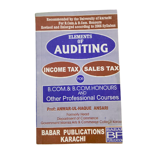 Elements Of Auditing Incom Tax Sales Tax B.Com