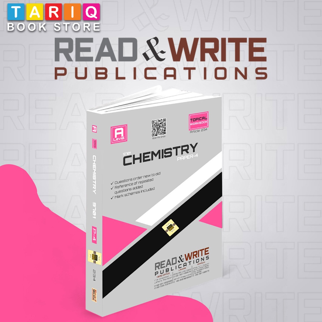 Read & Write A Level Chemistry Paper 4 Topical Workbook and Past Papers (Year: Update till 2024) - By Editorial Board - No. 234