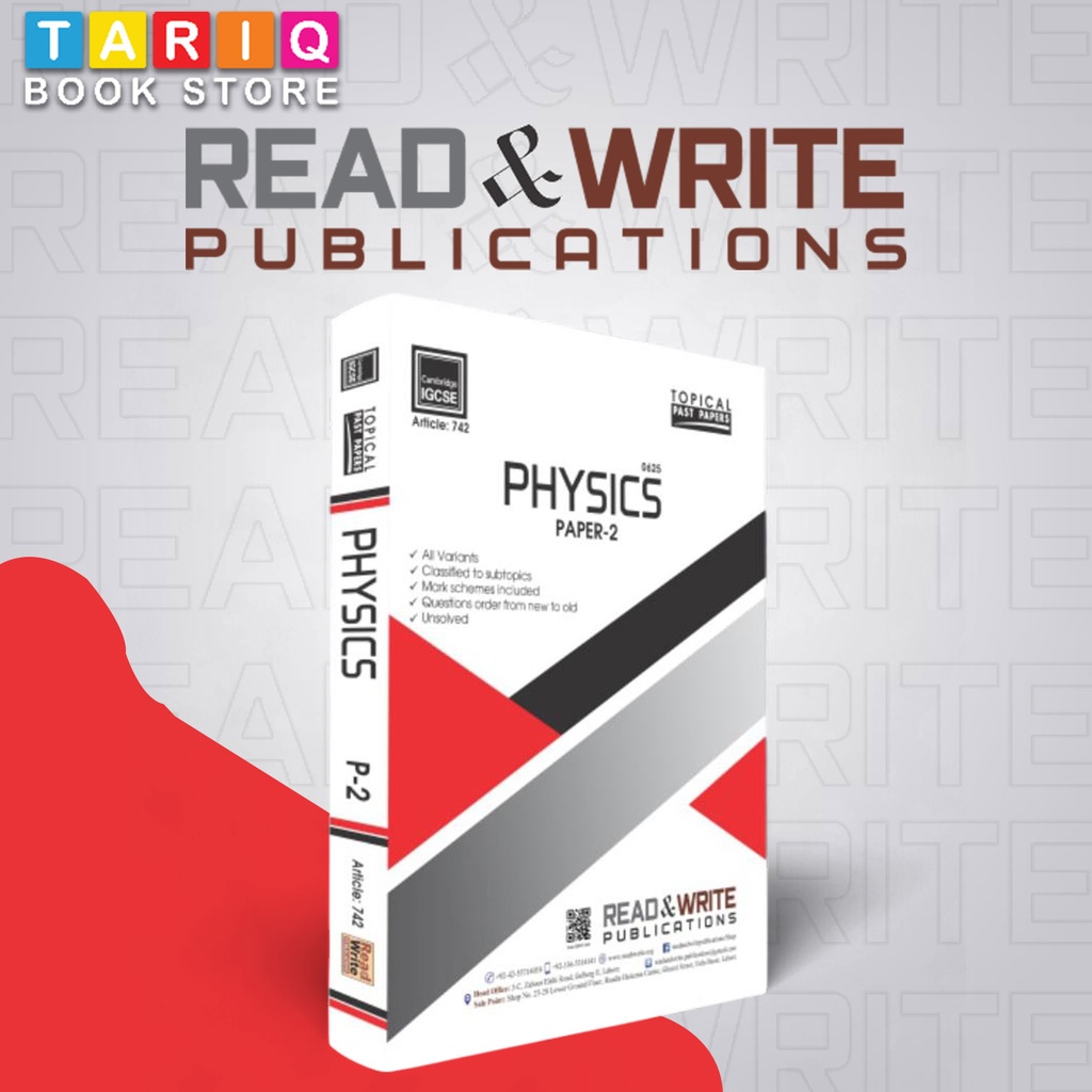 Read & Write IGCSE Physics Paper-2 Topical Past Papers (Updated Till 2023) - By Editorial Board - No. 742