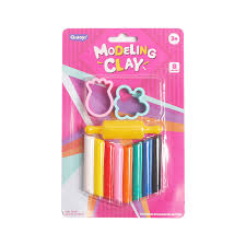 Rubber Modeling Clay with 1 Roller and 2 Cutters - 8 Pcs - QIAOYI