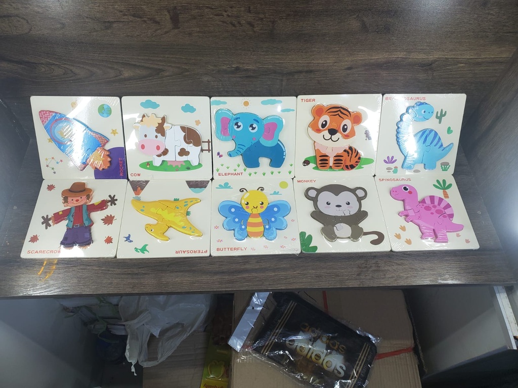 Wooden SQ Puzzle Toy Plate - Large - 1Pcs