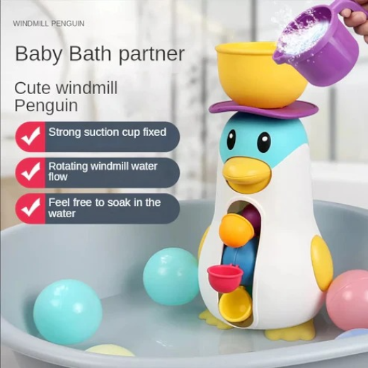Penguin Windmill Rotating Waterplay Cab