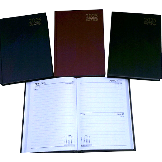 Daily Diary For Year 2025 - (1 Date 1 Page) - Large - Imported White Paper