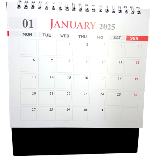 Table Calendar 2025 - (1 Page 1 Month)