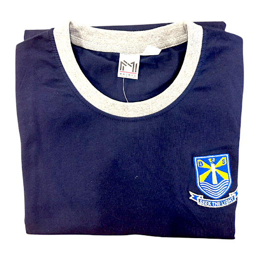 BSS (KNITS) UNI SPORTS SHIRT NAVY BLUE full sleeves