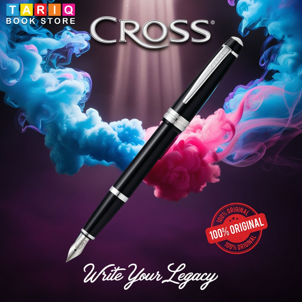 Cross Bailey Light Polished Black Resin Fine Nib Fountain Pen