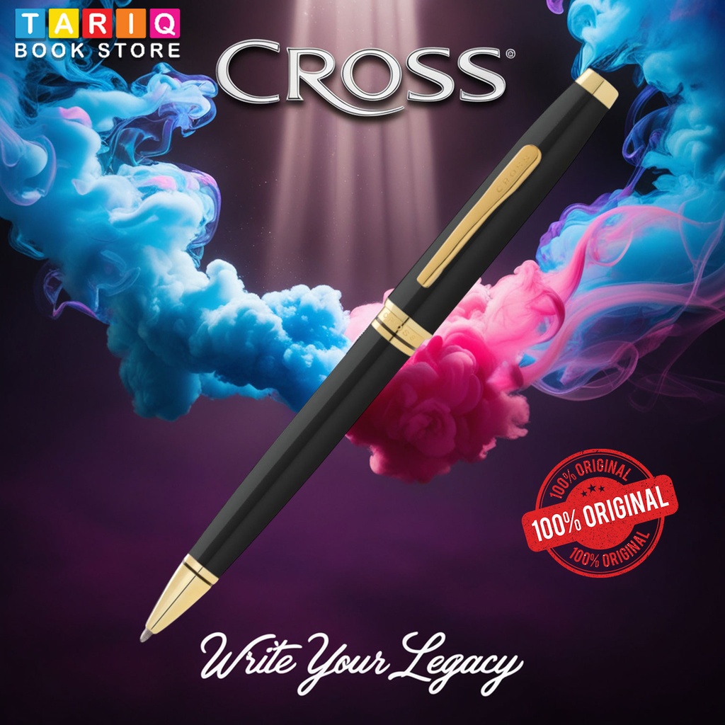 Cross Coventry Black Gold Tone Trim Ballpoint Pen AT0662-11