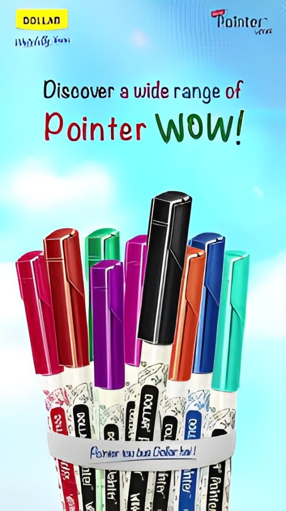[695240210441] Dollar Pointer Assorted Colour Pack of 10