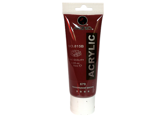 Maries Acrylic Paint - 75ml - No. 679 - Transparent Brown