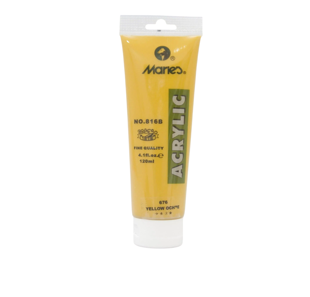 Maries Acrylic Paint - 75ml - No. 676 - Yellow Ochre