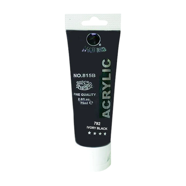 Maries Acrylic Paint - 75ml - No. 792 - Ivory Black