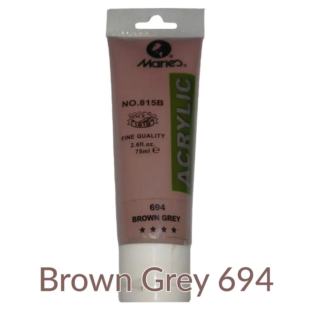 Maries Acrylic Paint - 75ml - No. 694 - Brown Grey
