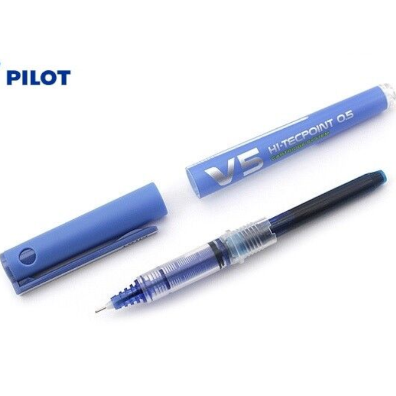 [4902505442803] Pilot Hi-Tecpoint Cartridge - Blue / Black - 0.5mm - BXC V5 BGD