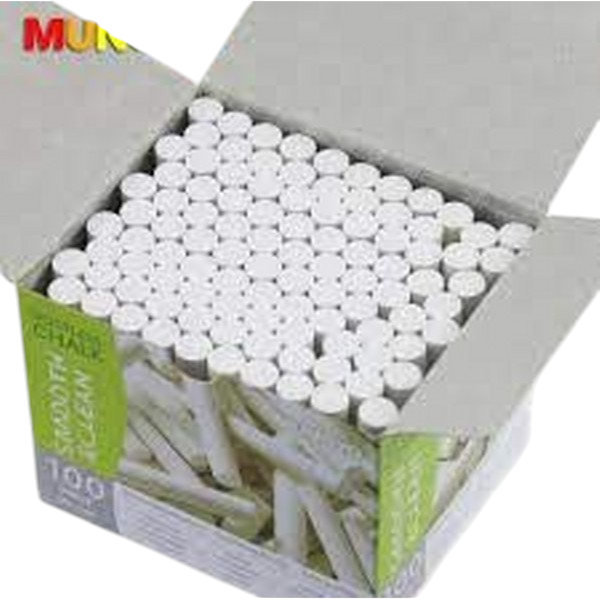 Mungyo Dustless Chalk - White -  100 Pcs