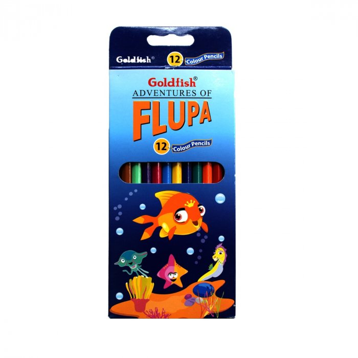 Flupa 12 Colour Pencils - Goldfish