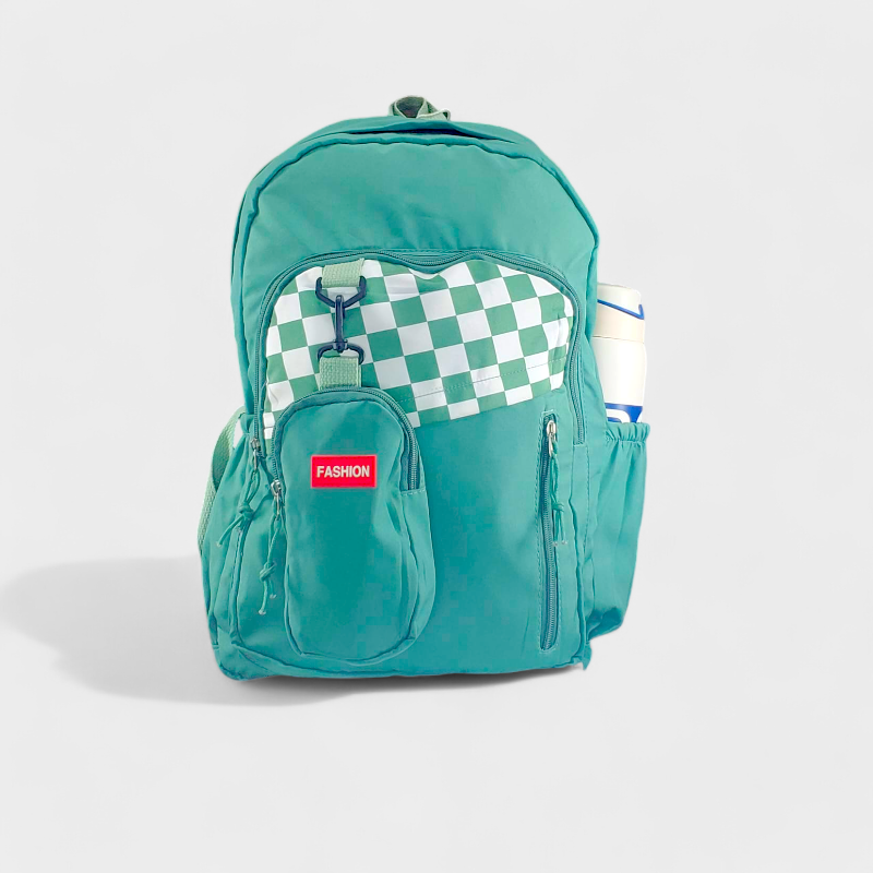 Fashion Text Design College Bag With Pouch