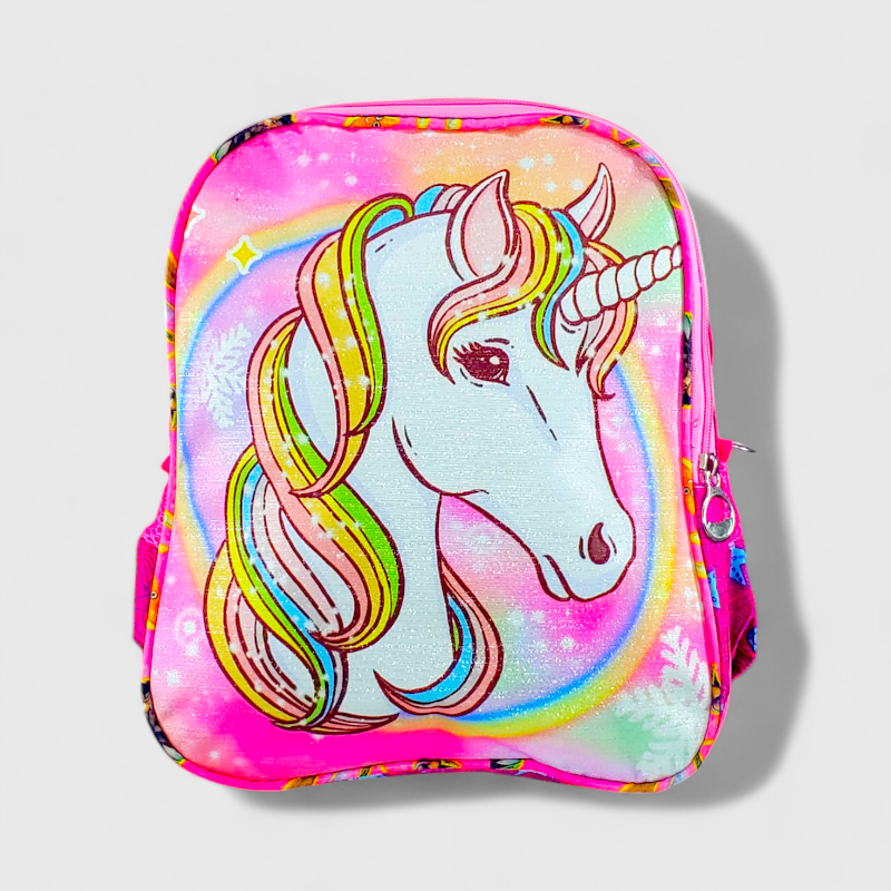 Characters Glitter Design Pre-Primary School Bag - 13 inch