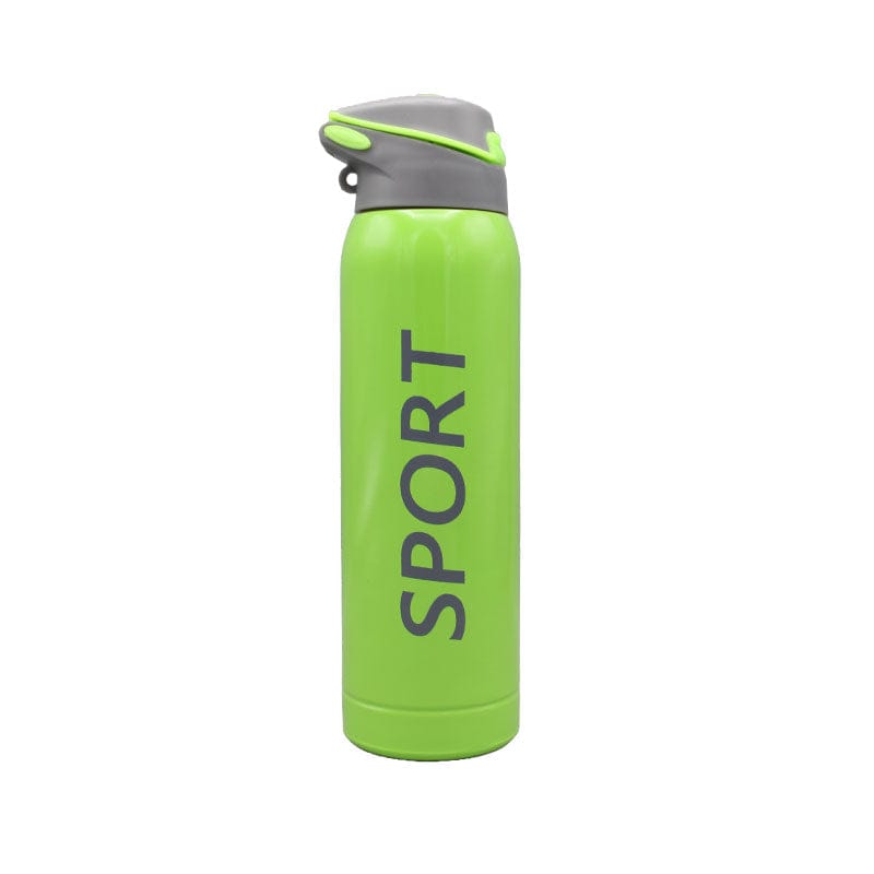 Stainless Steel Water Bottle - 500ml - Sports | D-7 (Green)