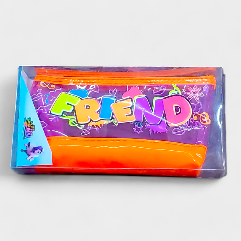 Transparent Fancy Pouch - No.US-100 (Orange/Pink)
