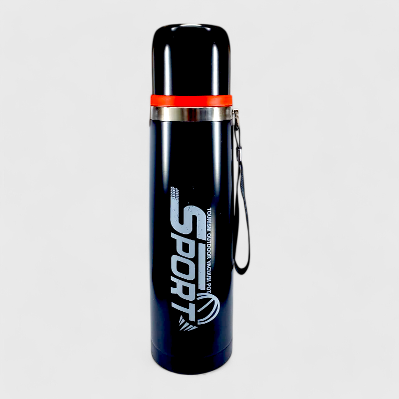 Sport Stainless Steel Water Bottle - D-54 (Black)