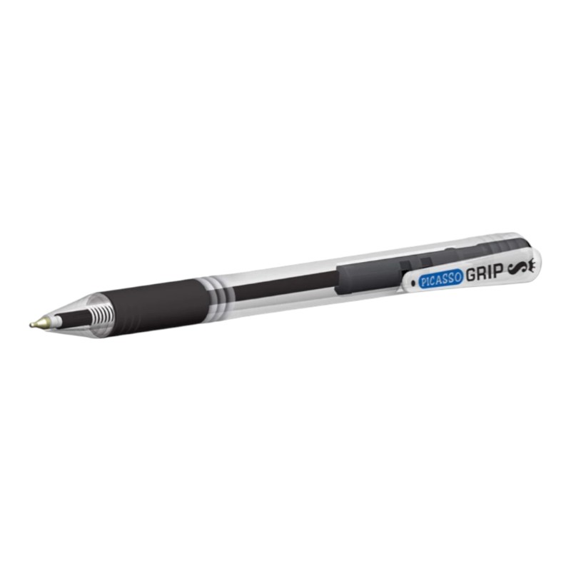 Picasso Grip Ball Pen - Black - 1Pcs - No.P013
