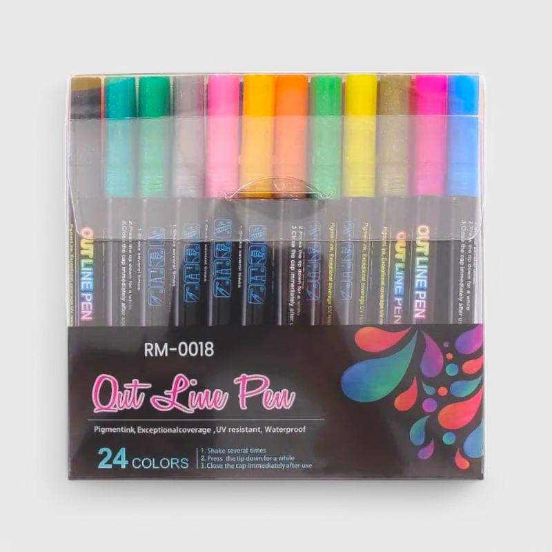 [6932775221615 / 6880310000204] OutLine Marker 12 Colour