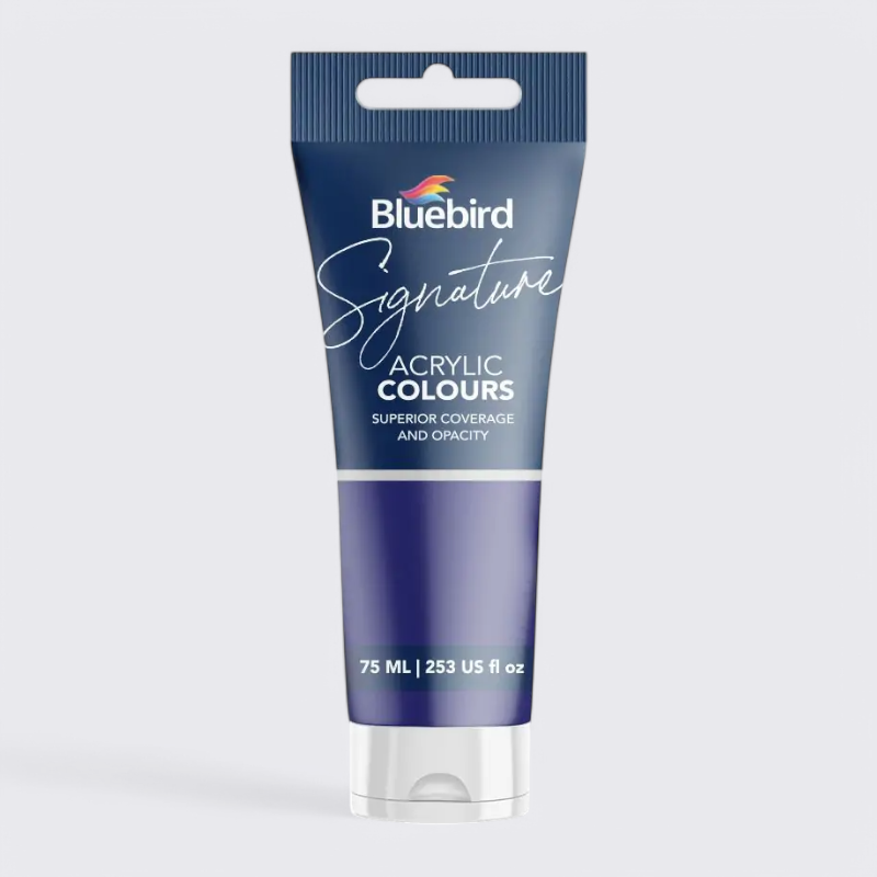 [5061034920264] Signature Acrylic Paint - 75ml - Pthalo Blue - Bluebird arts