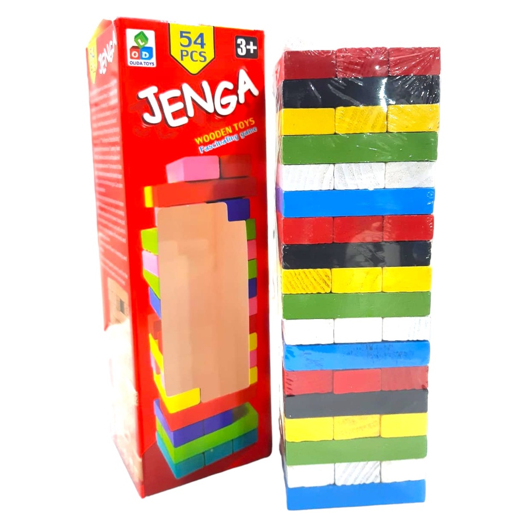 Wooden Jenga Blocks - 54 Pcs Small