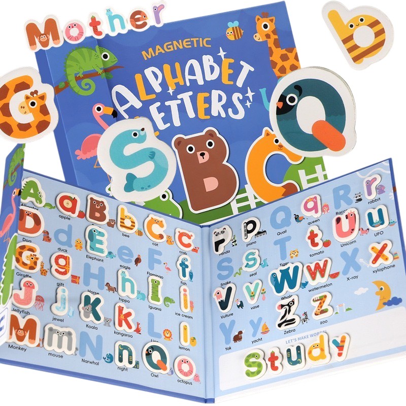 Magnetic Lowercase And Uppercase Alphabet Letter Puzzle Book CAB