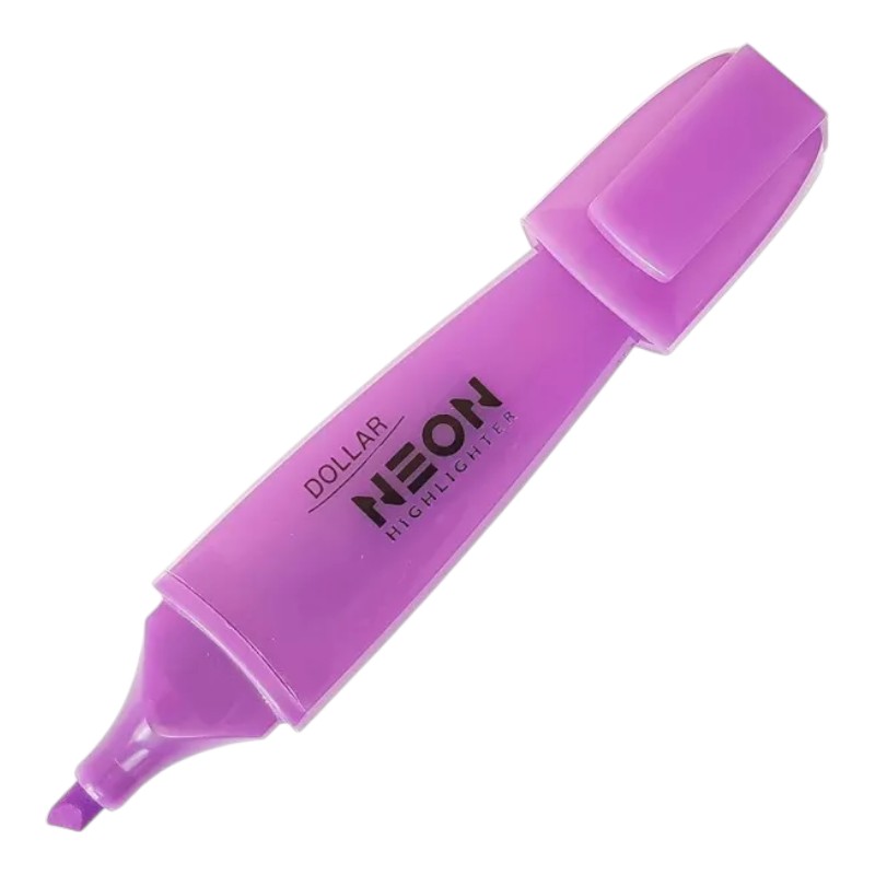 [695240104030] Dollar Neon Highlighter - Purple - No. HL 625