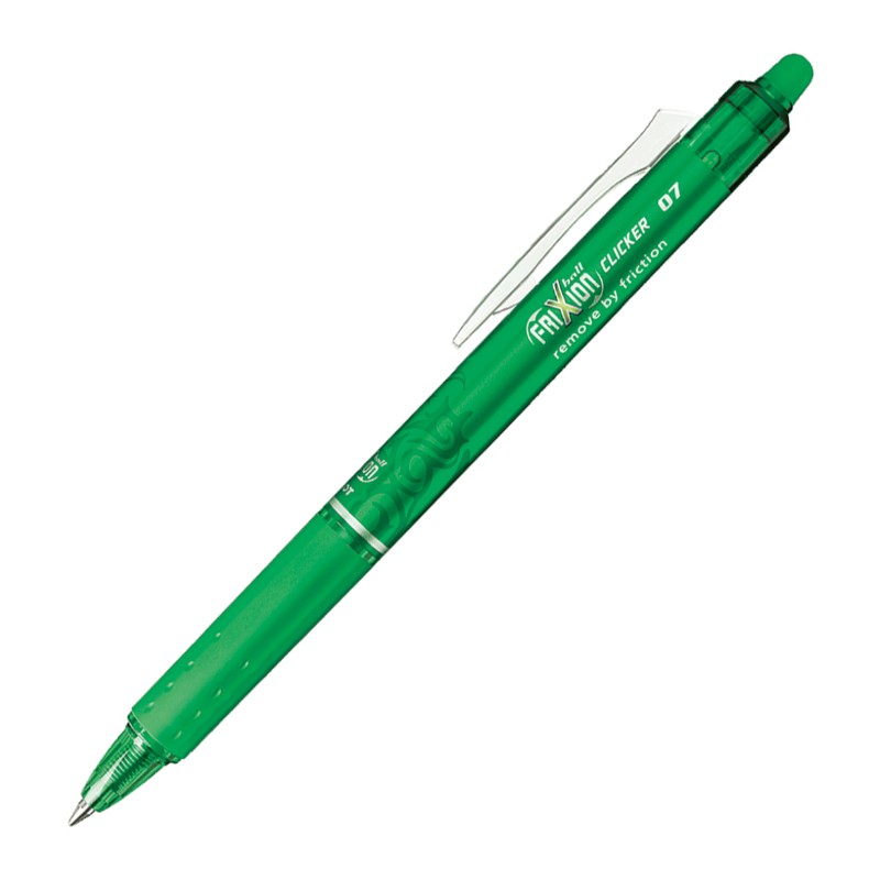 [4902505417528] Pilot Frixion Clicker Ball Pen - Green- 0.7mm - 1 Pcs