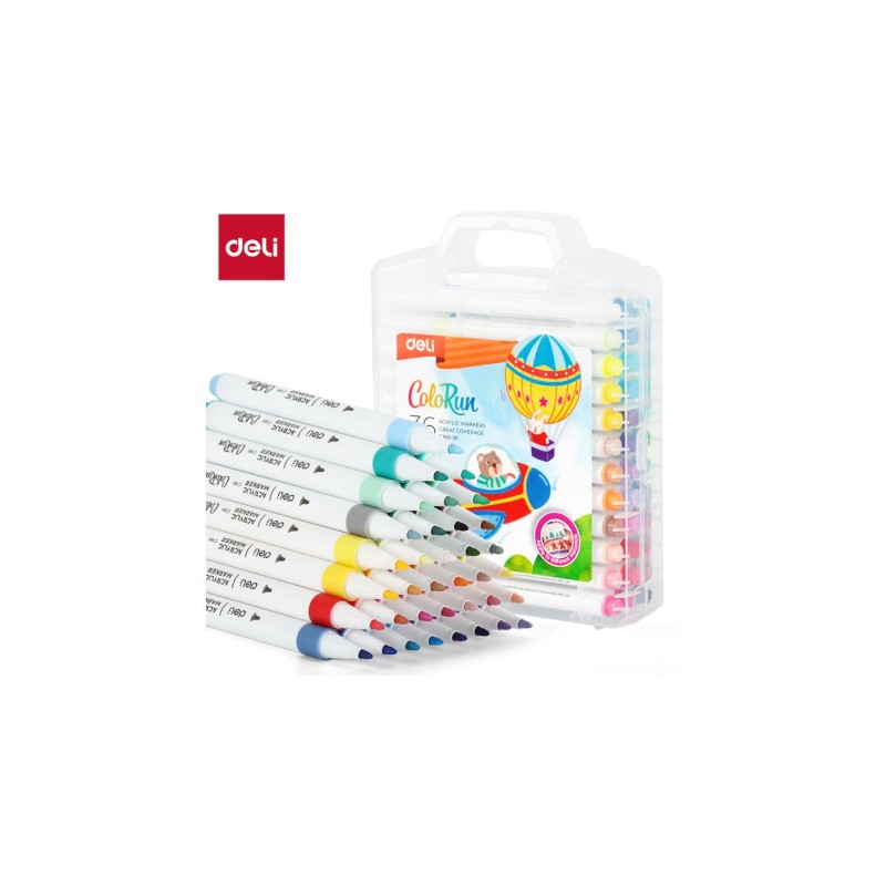 Deli - Colour 60 Acrylic Markers - No. C189-60