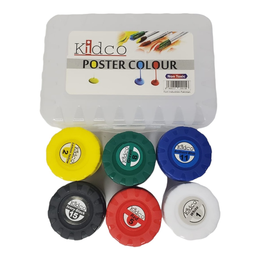 KIDCO Jumbo Neon Poster Color Pack of 6 Pcs