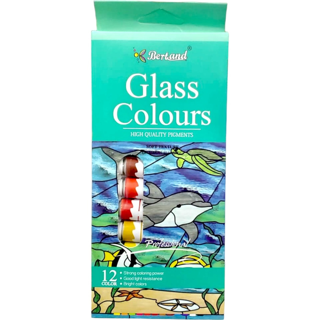 Glass Colours - Pack of 12 - No. BD-BM2112 - Bertand
