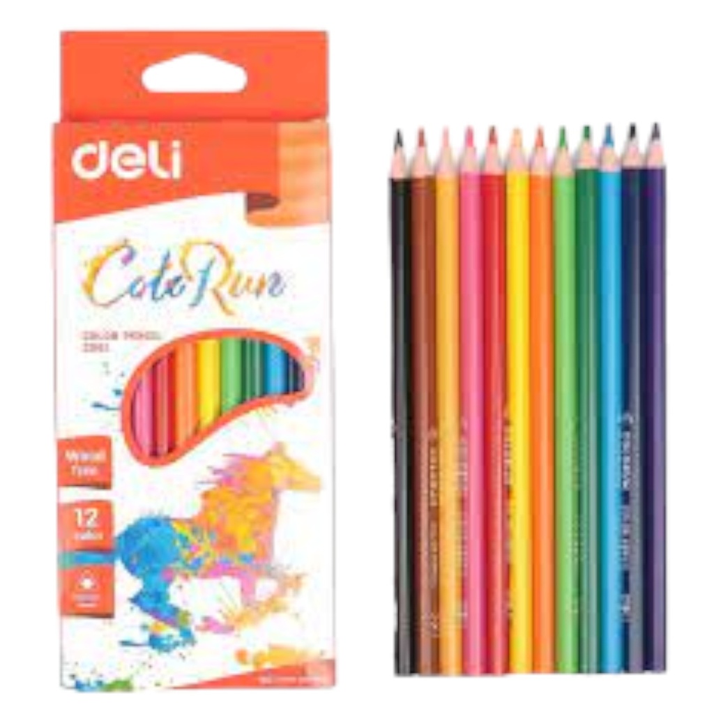[6921734940919] Deli - Color Pencil - 12 Color Run - C00100