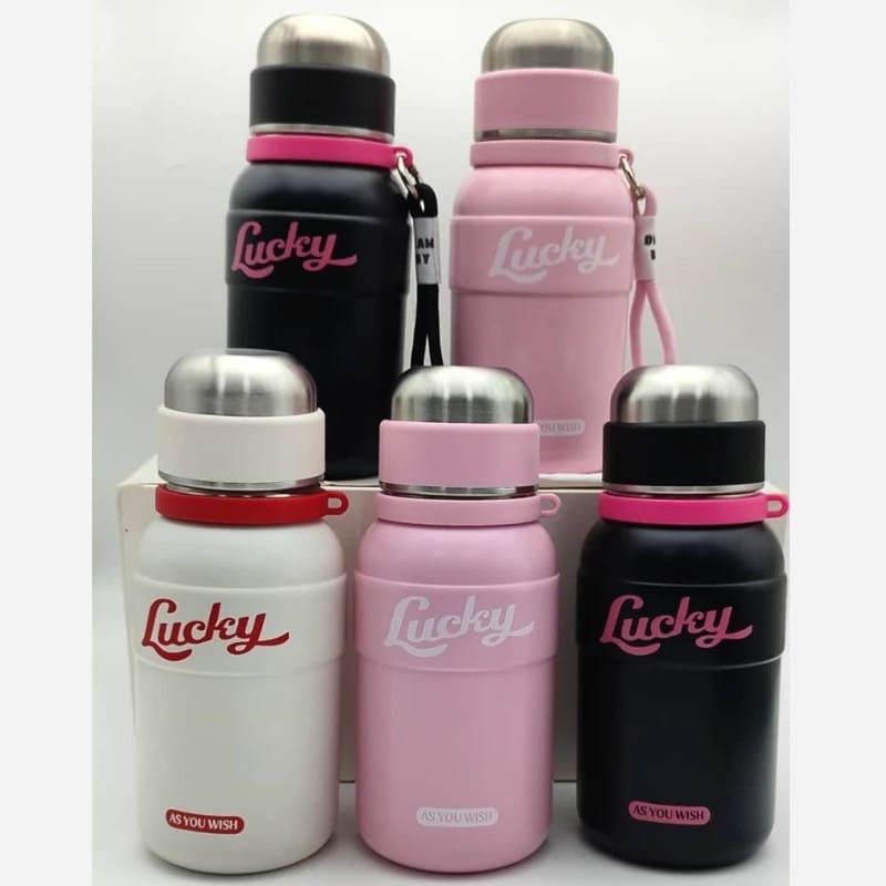 Lucky As You Wish Water Bottle - 1179 (Black)